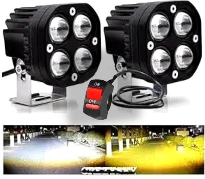 80W Yellow-White Super Bright LED fog light for Bike/Car