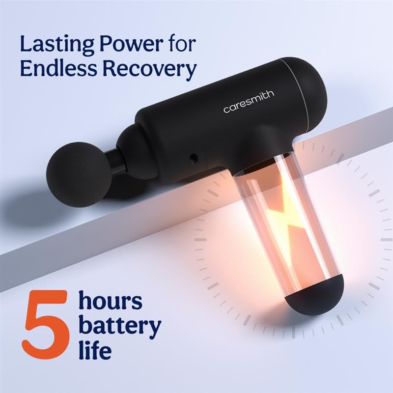 Massager Gun For Full Body Massager [4 Headsl] 6 Speed Mode Massager for Full Body Pain Relief, Muscle Relaxation of Neck, Shoulder, Back, Foot for Men & Women, Black.