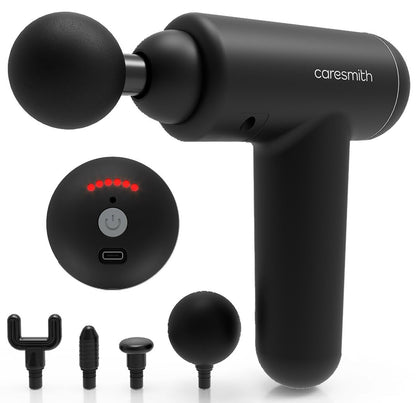 Massager Gun For Full Body Massager [4 Headsl] 6 Speed Mode Massager for Full Body Pain Relief, Muscle Relaxation of Neck, Shoulder, Back, Foot for Men & Women, Black.