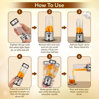 Portable USB Rechargeable Mini Juicer Blender,Electric Juicer Bottle