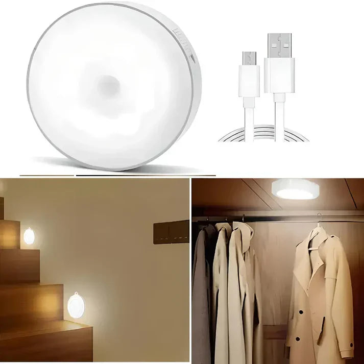 Motion Sensor Light for Home with USB Charging Wireless Self Adhesive LED Night Light