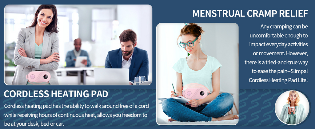 Period Cramp Relief Massager With Heating Pad For Back Pain|Crampfree- Period Cramp Relief Heater&Massager